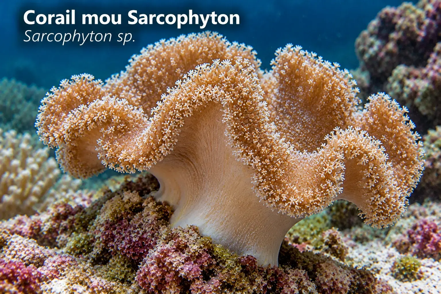Corail mou (genre Sarcophyton)