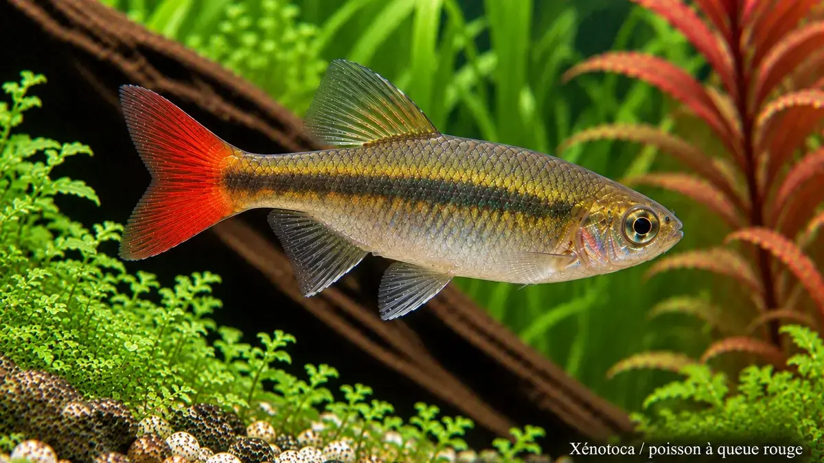 Xénotoca / poisson à queue rouge