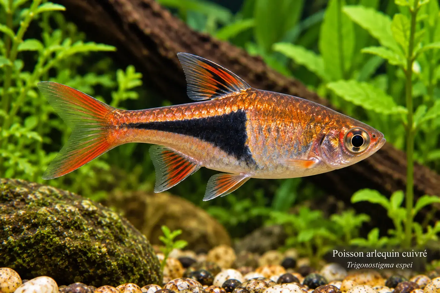 Poisson arlequin cuivré