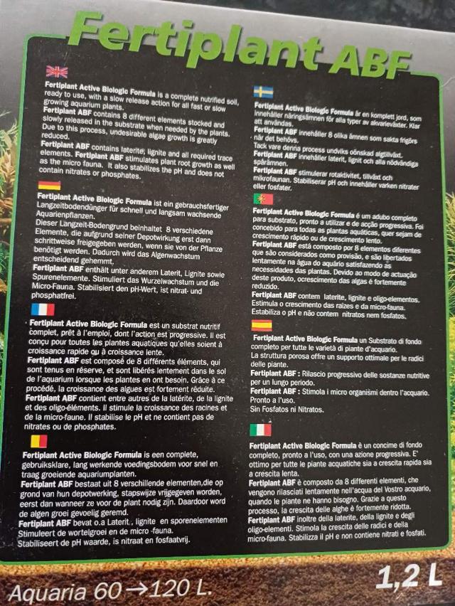 Substrat plantes aquarium