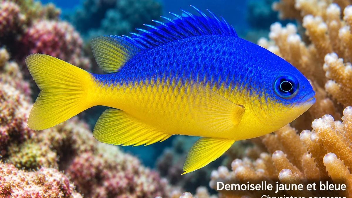 Demoiselle jaune et bleue
